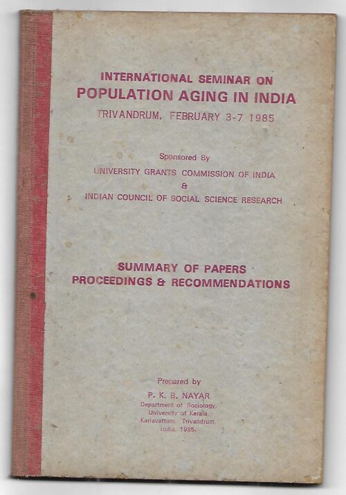 International Seminar on Population Aging in India